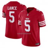 Camiseta NFL Limited San Francisco 49ers Trey Lance 5 Vapor F.U.S.E. Rojo