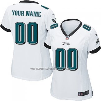 Camiseta NFL Mujer Philadelphia Eagles Personalizada Blanco