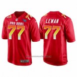 Camiseta NFL Pro Bowl Tennessee Titans 77 Taylor Lewan AFC 2018 Rojo