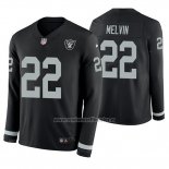 Camiseta NFL Therma Manga Larga Las Vegas Raiders Rashaan Melvin Negro