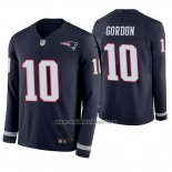 Camiseta NFL Therma Manga Larga New England Patriots Josh Gordon Azul