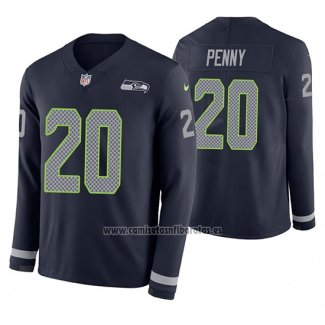 Camiseta NFL Therma Manga Larga Seattle Seahawks Rashaad Penny Azul