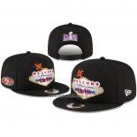 Gorra San Francisco 49ers Adjustable Super Bowl LVIII Tarmac Snapback Negro