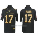 Camiseta NFL Anthracite Buffalo Bills 17 Josh Allen Limited Gold Negro