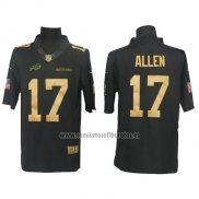Camiseta NFL Anthracite Buffalo Bills 17 Josh Allen Limited Gold Negro