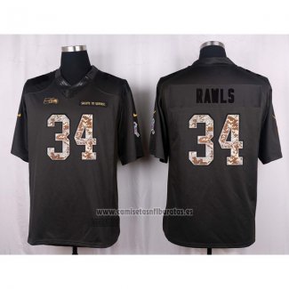 Camiseta NFL Anthracite Seattle Seahawks Rawls 2016 Salute To Service