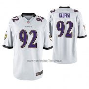 Camiseta NFL Game Baltimore Ravens Bronson Kaufusi Blanco