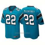 Camiseta NFL Game Carolina Panthers 22 Christian Mccaffrey 2017 Draft Pick Azul