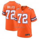 Camiseta NFL Game Denver Broncos Garrett Bolles Mile High Collection 1977 Throwback Naranja