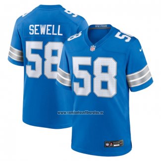 Camiseta NFL Game Detroit Lions Penei Sewell Azul2