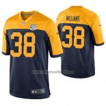 Camiseta NFL Game Green Bay Packers Tramon Williams Azul 100th Anniversary Alternate