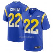 Camiseta NFL Game Los Angeles Rams Blake Corum 2024 NFL Draft Azul