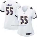 Camiseta NFL Game Mujer Baltimore Ravens Suggs Blanco