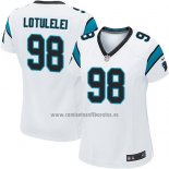 Camiseta NFL Game Mujer Carolina Panthers Lotulelei Blanco