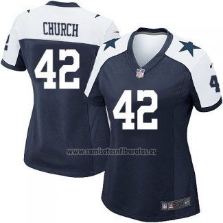 Camiseta NFL Game Mujer Dallas Cowboys Church Azul Blanco