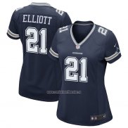 Camiseta NFL Game Mujer Dallas Cowboys Ezekiel Elliott Azul