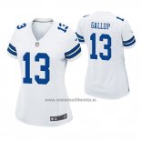 Camiseta NFL Game Mujer Dallas Cowboys Michael Gallup Blanco