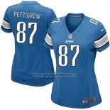 Camiseta NFL Game Mujer Detroit Lions Pettigrew Azul