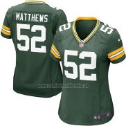 Camiseta NFL Game Mujer Green Bay Packers Matthews Verde Militar