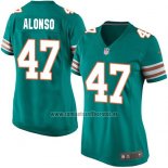Camiseta NFL Game Mujer Miami Dolphins Alonso Verde Oscuro
