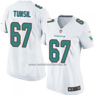 Camiseta NFL Game Mujer Miami Dolphins Tunsil Blanco