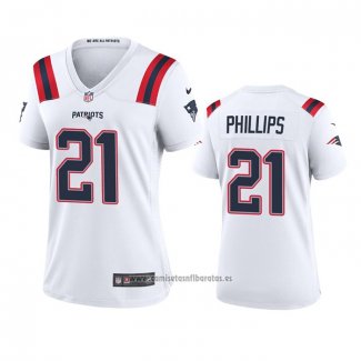 Camiseta NFL Game Mujer New England Patriots Adrian Phillips Blanco