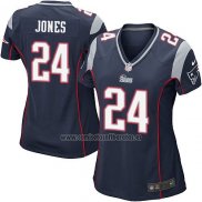 Camiseta NFL Game Mujer New England Patriots Jones Negro