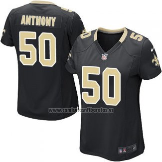 Camiseta NFL Game Mujer New Orleans Saints Anthony Negro