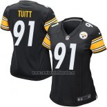 Camiseta NFL Game Mujer Pittsburgh Steelers Tuitt Negro
