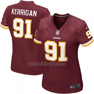 Camiseta NFL Game Mujer Washington Commanders Kerrigan Rojo