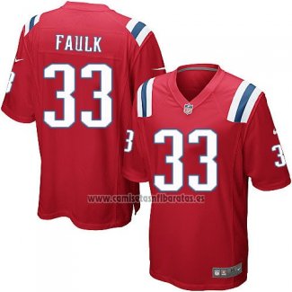 Camiseta NFL Game New England Patriots Faulk Rojo