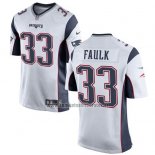 Camiseta NFL Game Nino New England Patriots Faulk Blanco