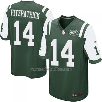 Camiseta NFL Game Nino New York Jets Fitzpatrick Verde