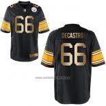Camiseta NFL Gold Game Pittsburgh Steelers Decastro Negro