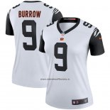 Camiseta NFL Legend Mujer Cincinnati Bengals Joe Burrow 2nd Alterno Blanco