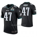 Camiseta NFL Legend Philadelphia Eagles Nathan Gerry Negro Super Bowl Lii Champions Color Rush