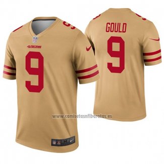 Camiseta NFL Legend San Francisco 49ers 9 Robbie Gould Inverted Oro