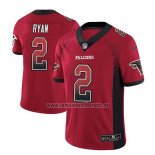 Camiseta NFL Limited Atlanta Falcons Matt Ryan Rojo 2018 Rush Drift Fashion