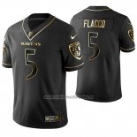 Camiseta NFL Limited Baltimore Ravens Joe Flacco Golden Edition Negro