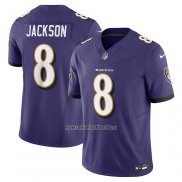 Camiseta NFL Limited Baltimore Ravens Lamar Jackson Vapor F.U.S.E. Violeta