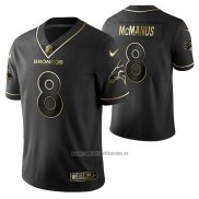 Camiseta NFL Limited Denver Broncos Brandon Mcmanus Golden Edition Negro