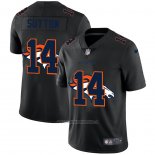 Camiseta NFL Limited Denver Broncos Sutton Logo Dual Overlap Negro