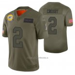 Camiseta NFL Limited Green Bay Packers 2 Mason Crosby 2019 Salute To Service Verde