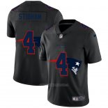 Camiseta NFL Limited New England Patriots Stidham Logo Dual Overlap Negro