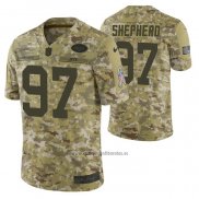 Camiseta NFL Limited New York Jets 97 Nathan Shepherd 2018 Salute To Service Camuflaje