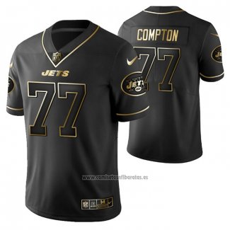 Camiseta NFL Limited New York Jets Tom Compton Golden Edition Negro