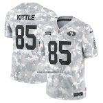 Camiseta NFL Limited San Francisco 49ers George Kittle 2024 Salute To Service Gris
