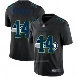 Camiseta NFL Limited Seattle Seahawks Metcalf Logo Dual Overlap Negro