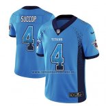 Camiseta NFL Limited Tennessee Titans Ryan Succop Azul Luminoso 2018 Rush Drift Fashion