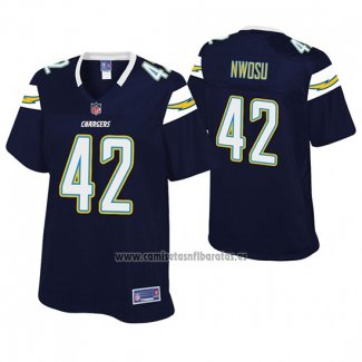 Camiseta NFL Mujer Los Angeles Chargers Uchenna Nwosu Pro Line Azul